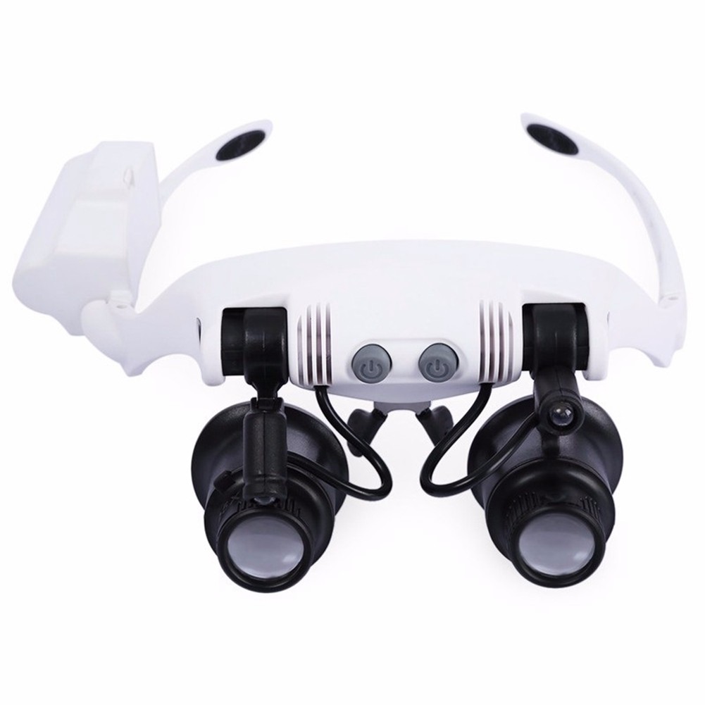 Headband LED Magnifying Glass Headlamp Microscope Jewelry Watch Repair V1N92029