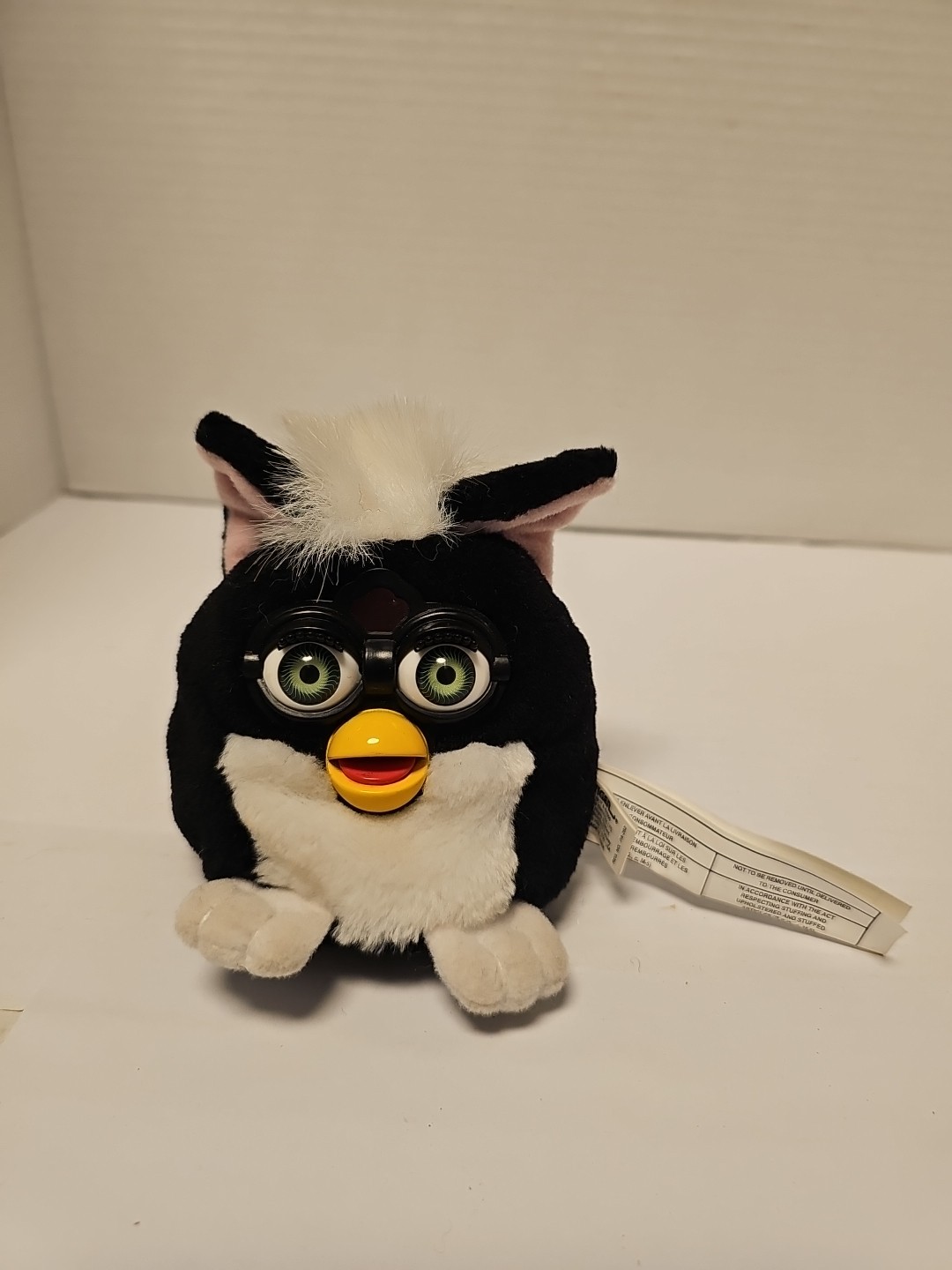 Tiger Furby Buddies Plush Toy Black and White Fur with Tag