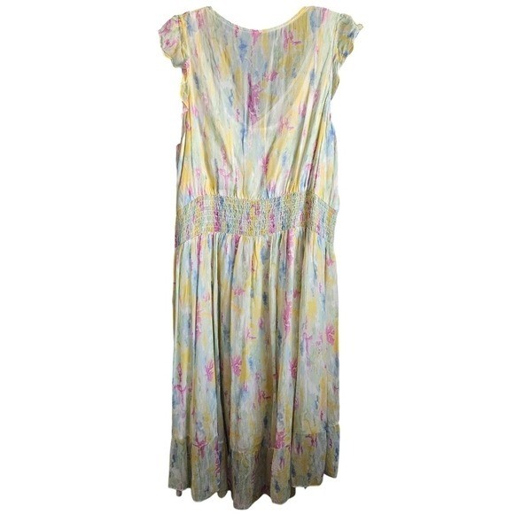 Anthropologie Watercolor Midi Dress Sz 23W Fairycore