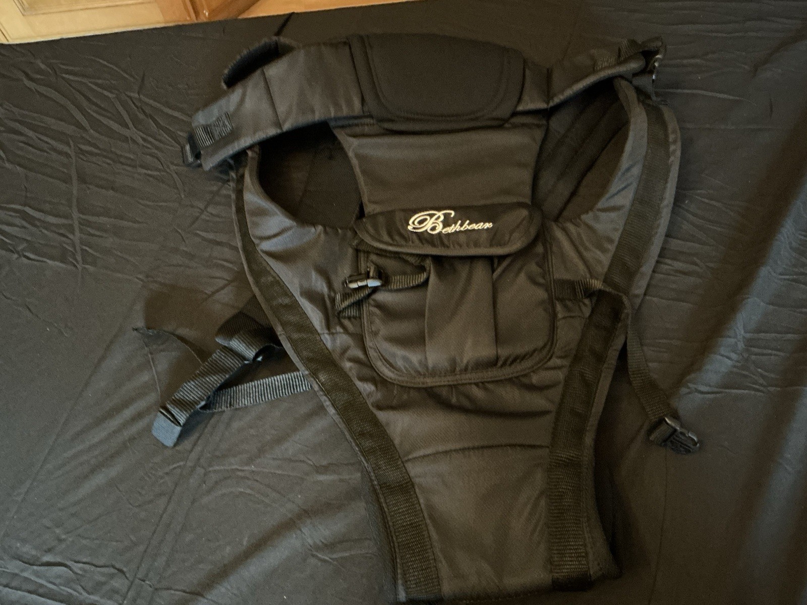 Beth Bear Black Baby Carrier Multi-Carrying Positions Size Adjustable