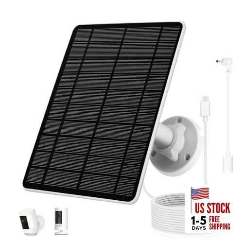 Solar Panel 5W for Camera，Compatible with Spotlight Cam/Pro/Plus two type c