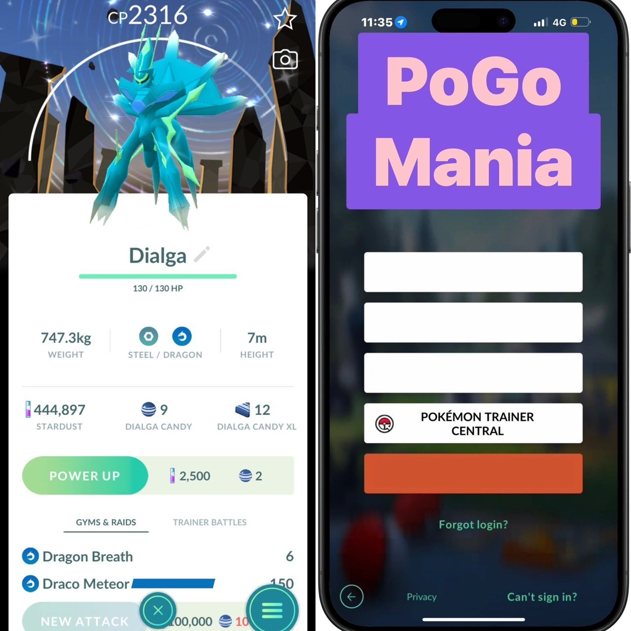 Shiny Dialga (Origin Form)✨Diamond Version Special BG✨mini PTC 20k✨