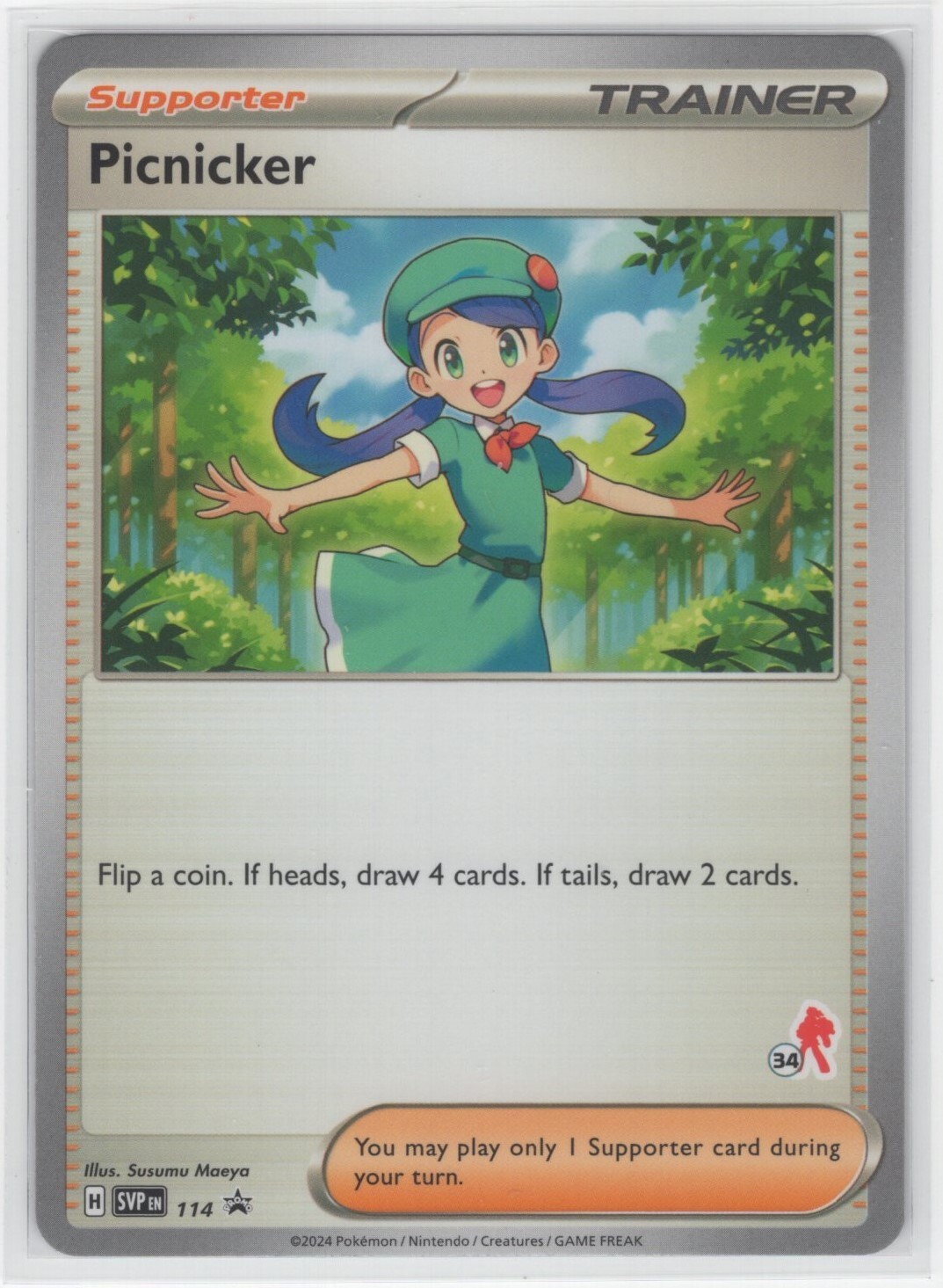 Pokemon Scarlet Violet Black Star Promo Picnicker SVP 114 Armarouge Stamped 34