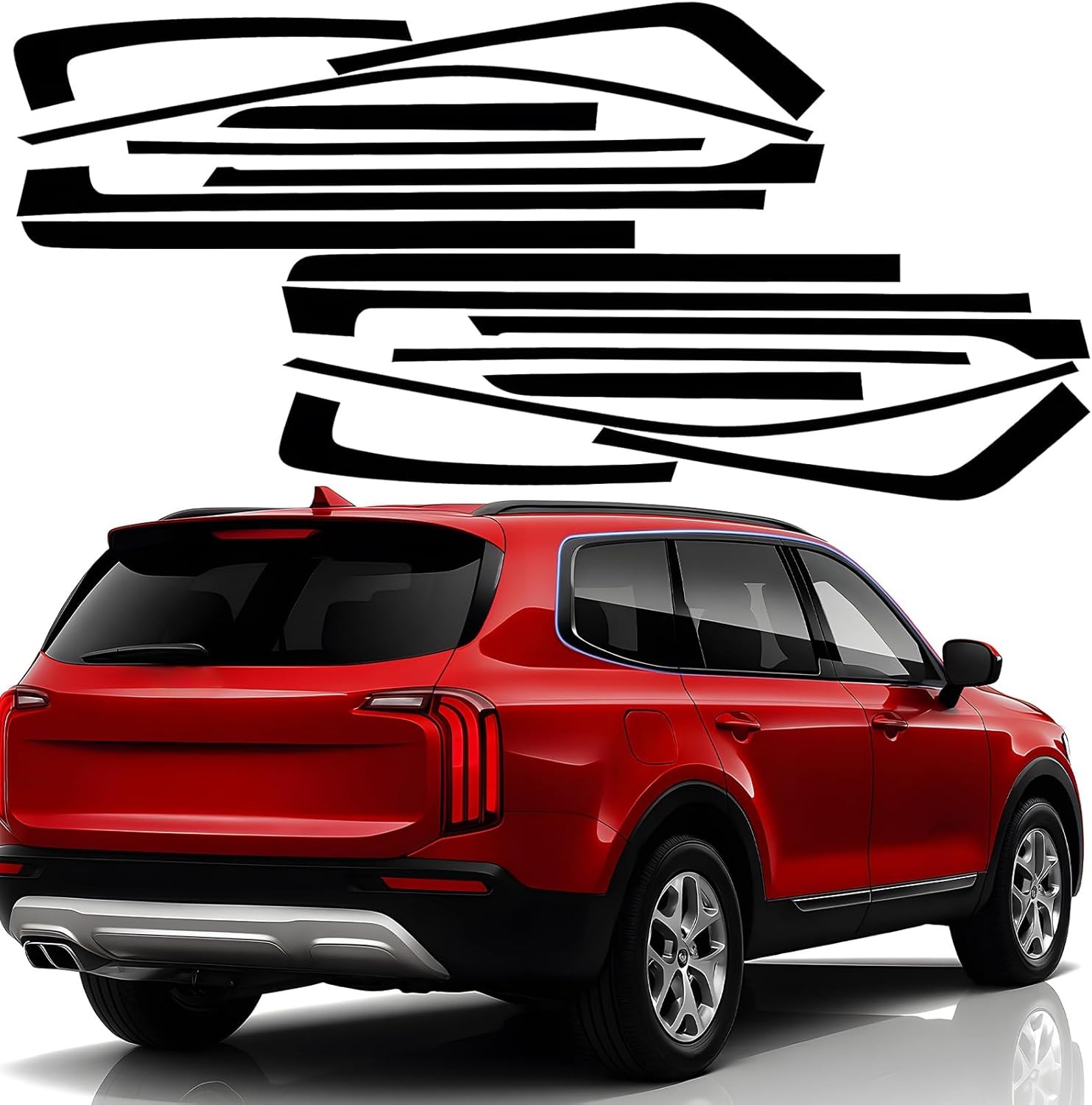 Chrome Delete Vinyl Wrap Kit fit for 2020-2025 Kia Telluride Accessories Side 