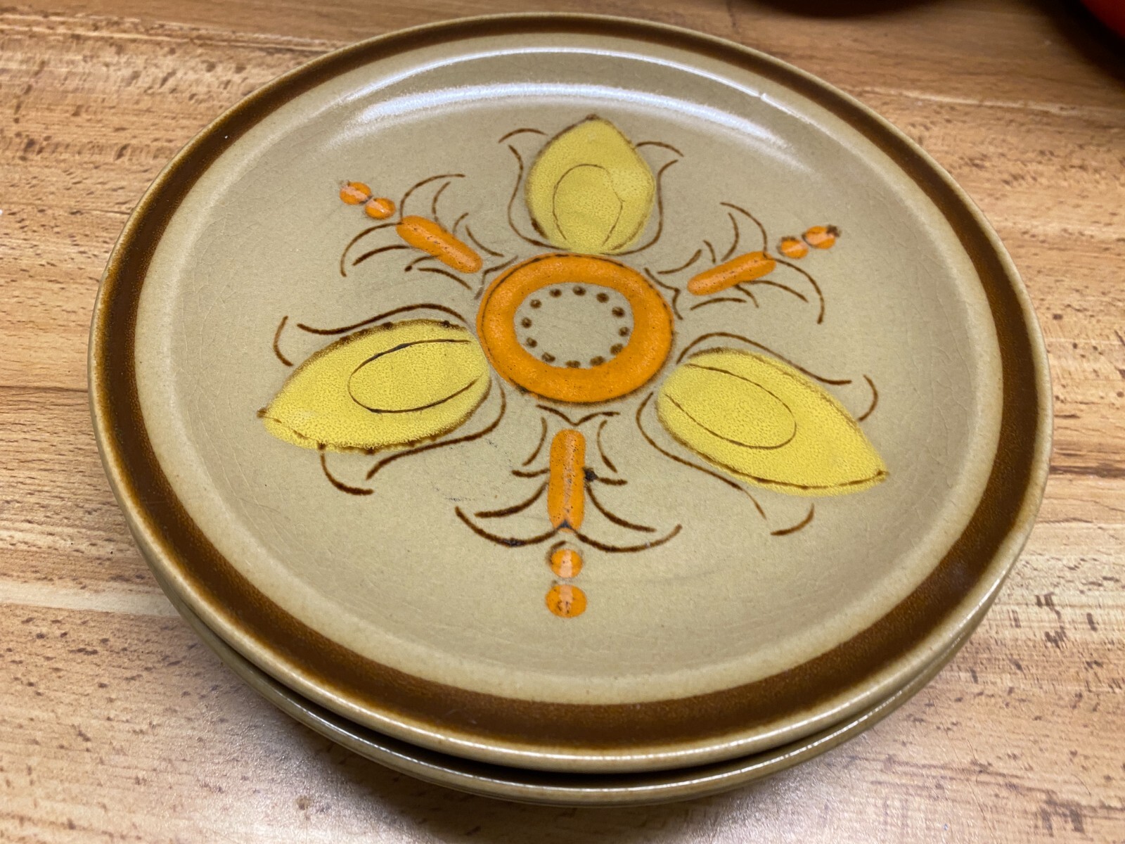 4 Vintage Hearthside Fleur De Lis Salad Plates Japan Mid Century Modern 7 5/8"