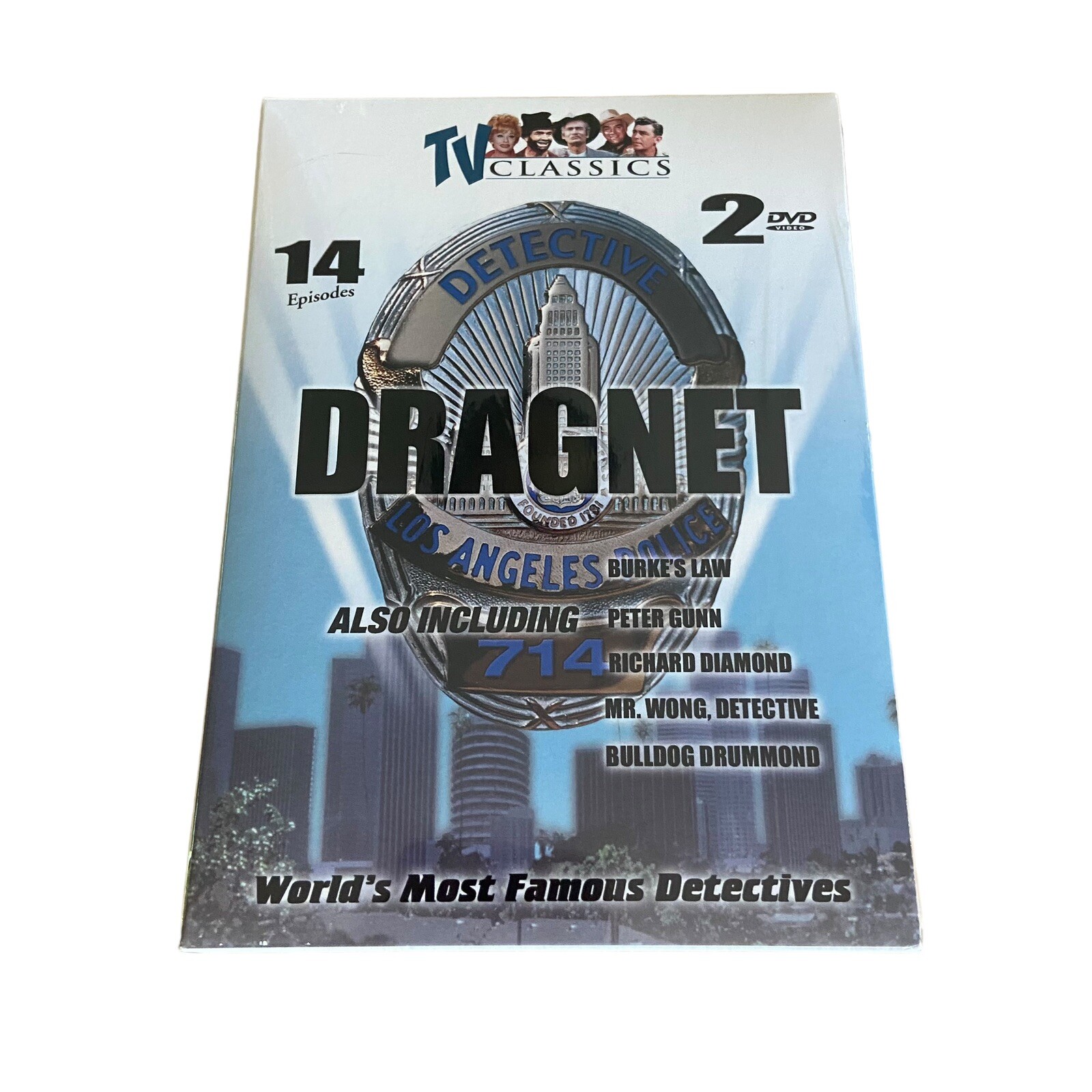New Dragnet The Worlds Most Famous Detectives (DVD, 2003) 14 Episodes 2 Disc Set