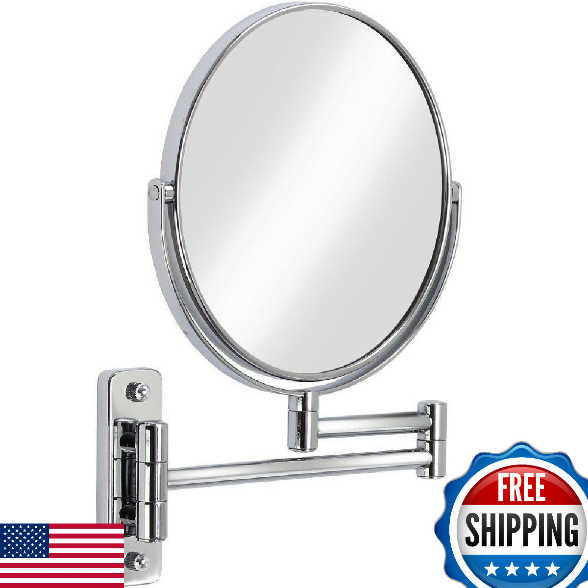 Better Living Cosmo 8" Double-Sided 1x/5x Magnification Vanity Mirror 360°