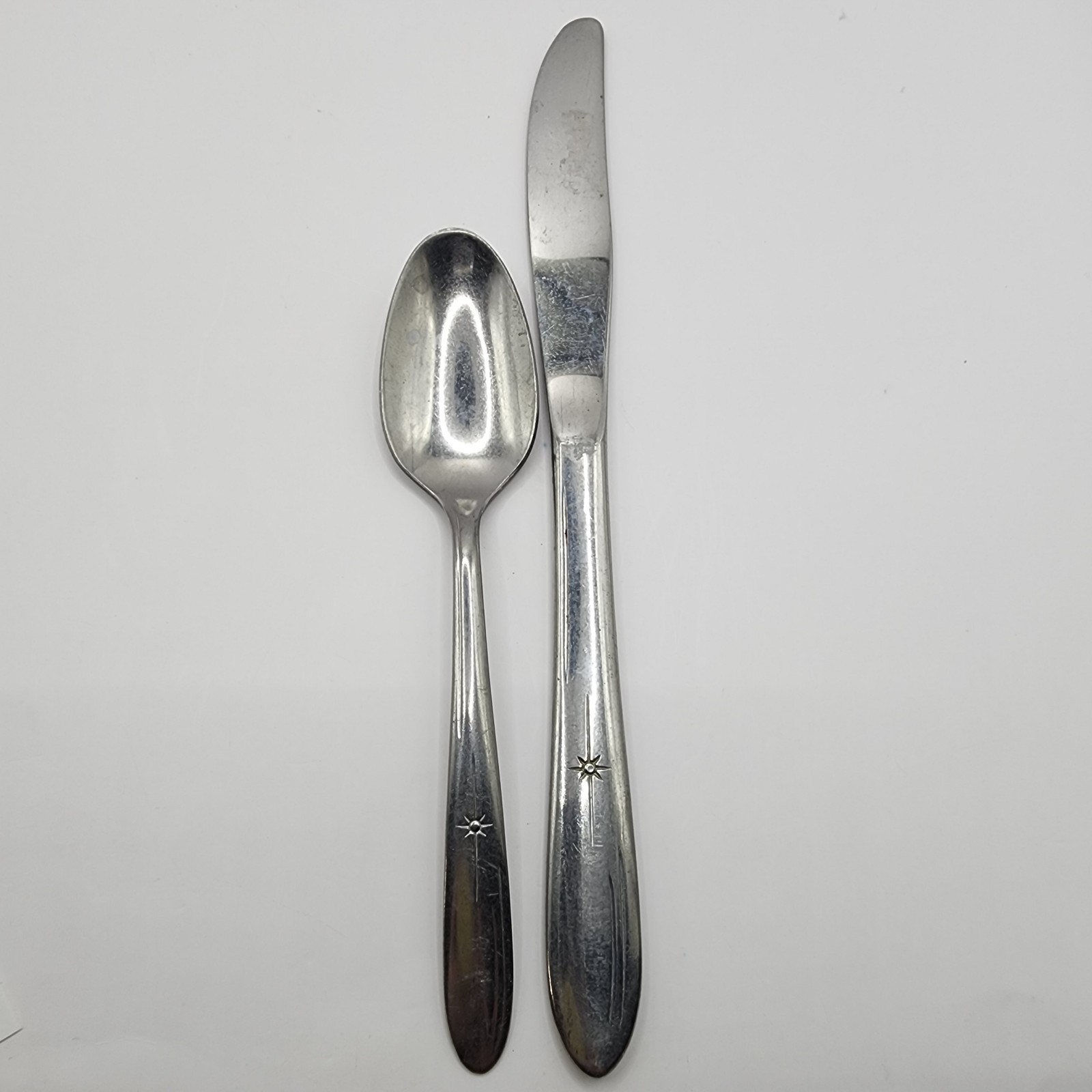 Everlasting Stainless USA Atomic Starburst Spoon Dinner Butter Knife MCM