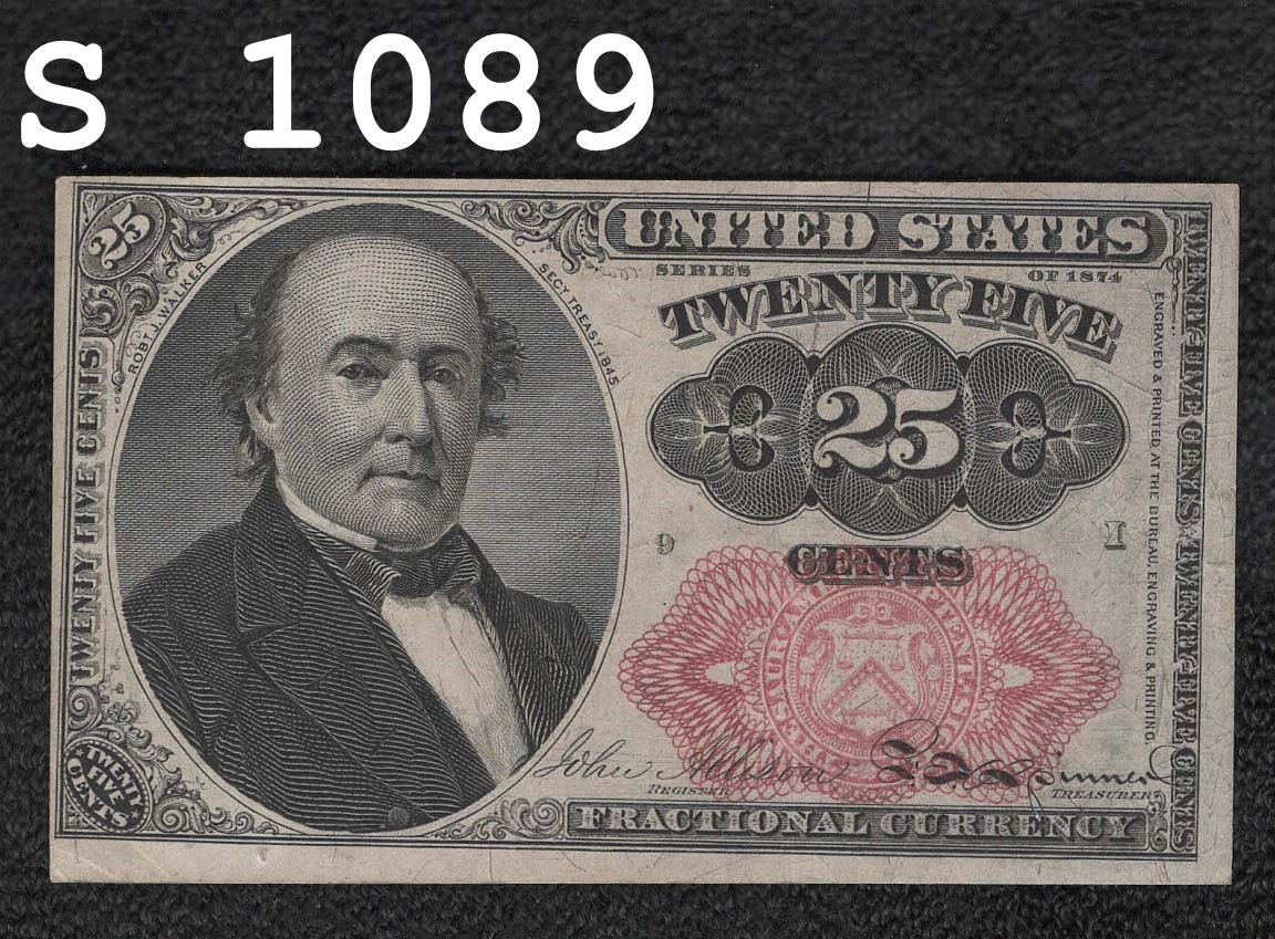  "Fifth Issue" FR#1308 .25 Cent Fractional Note "AU+"