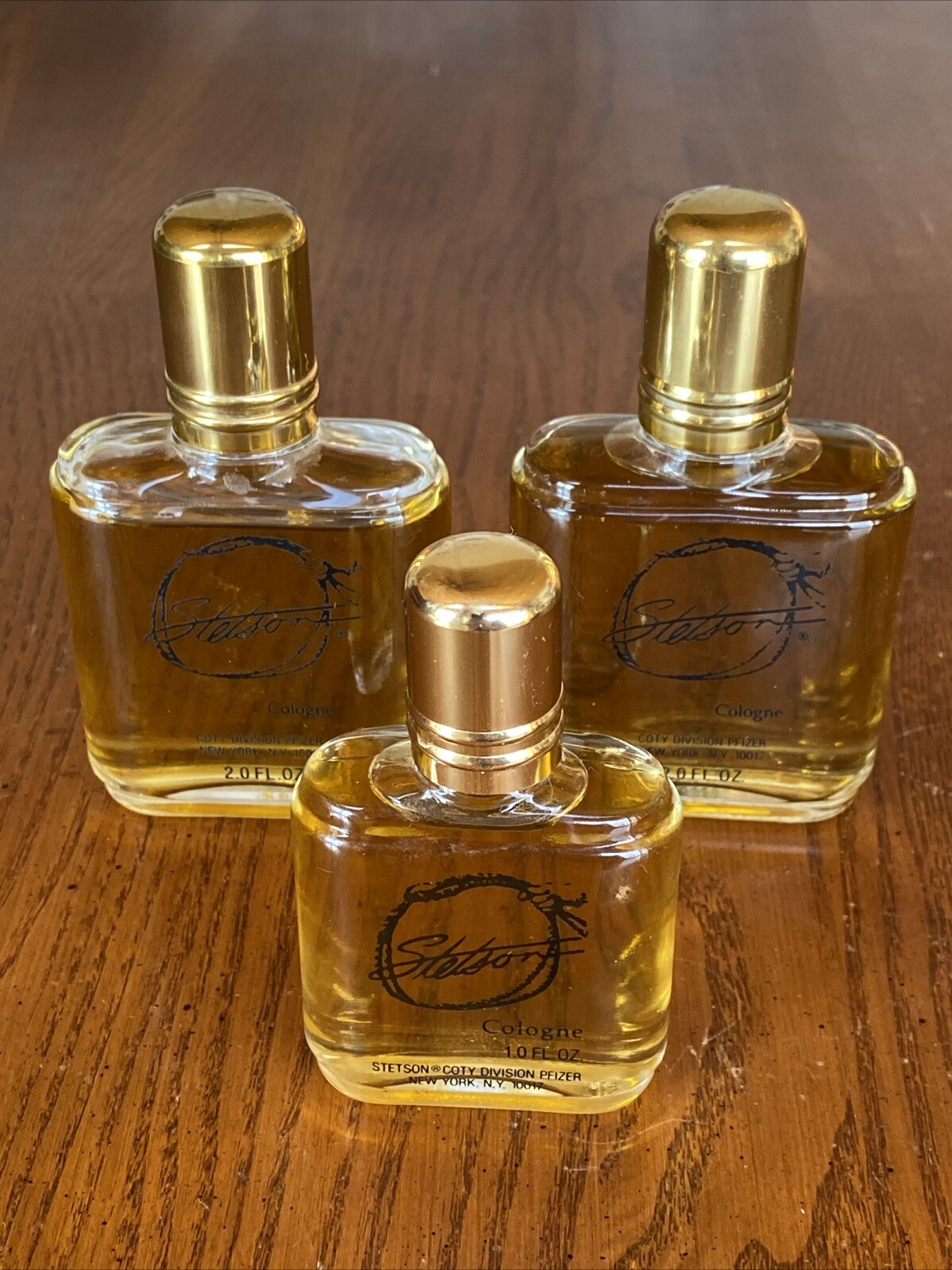 5 Ounces VTG Stetson for Men Cologne Splash 2oz x2 +1x 1oz COTY DIVISION PFIZER