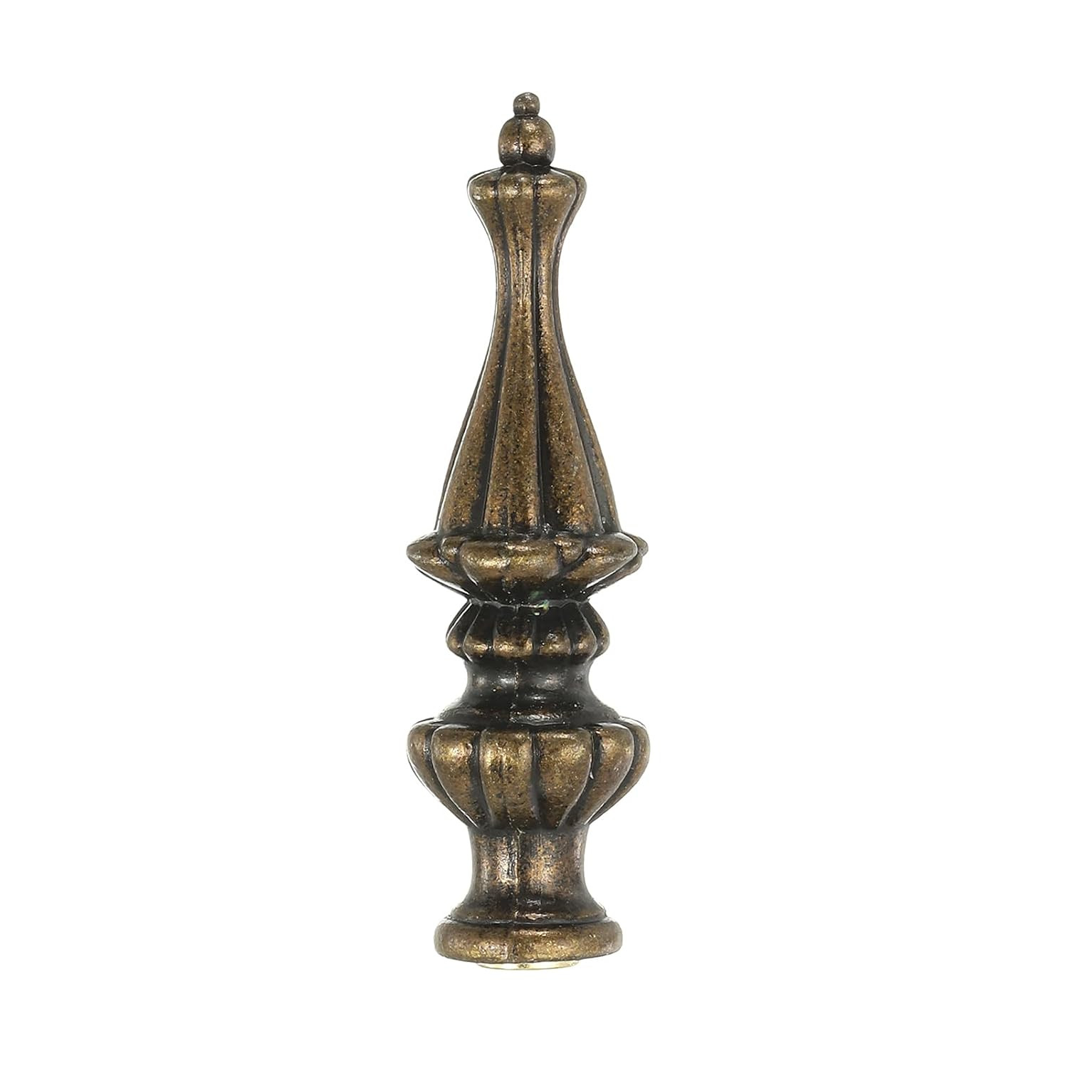 1Pcs 1/4-27 Lamp Finial Cap Knob, Brushed Lamp Shade Top Harp Top, Bronze