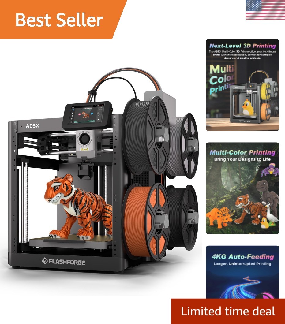 Precision Multi-Color 3D Printer, Ultra-Fast 600mm/s, 220x220x220mm Build Volume