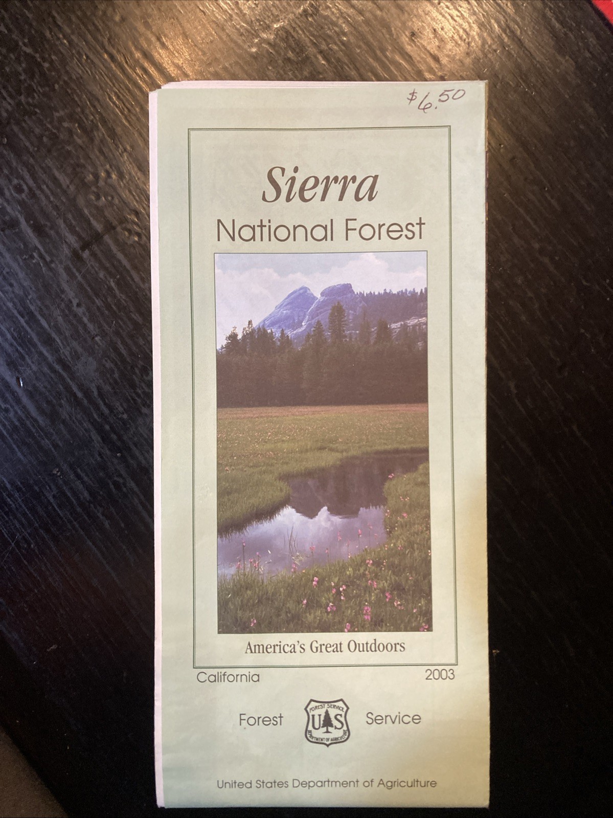 USDA Sierra National Forest Map 2003 (California) Very Large