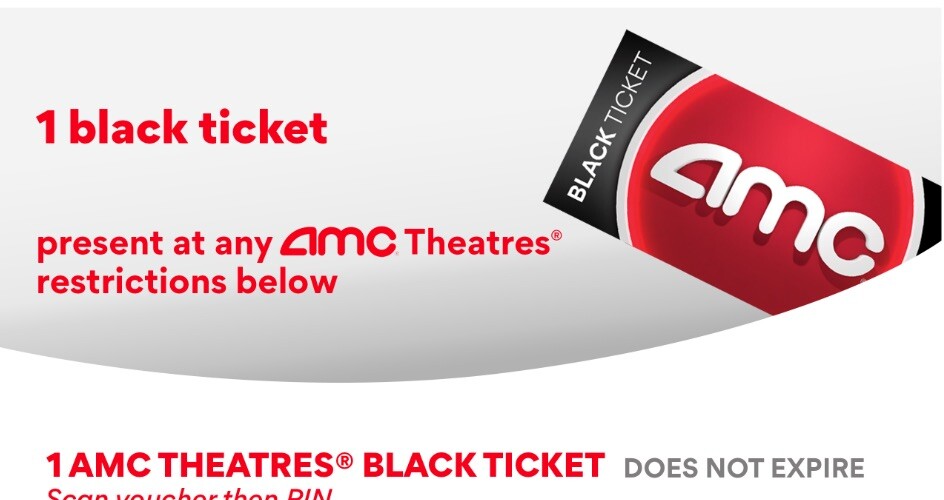 1 AMC Movies Black Ticket - No Expiration - Fast Digital Delivery! dm For Cheap$