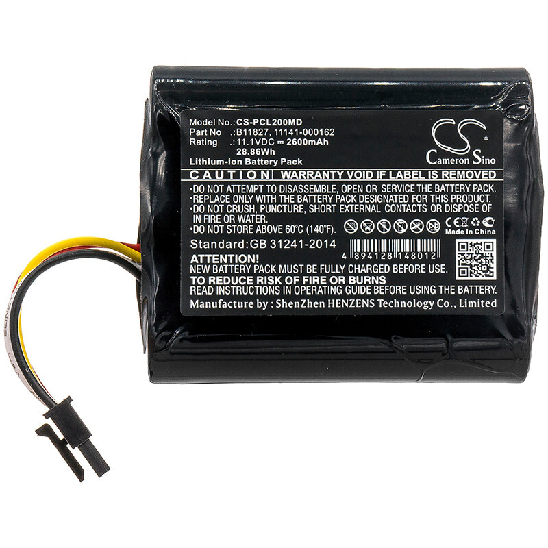BATTERIE 2600mAh Type 11141-000162 B11827 For Physio-Control LifePak 20 Code