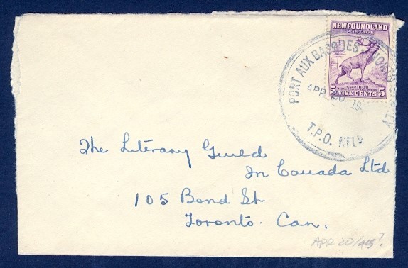 NEWFOUNDLAND PORT AUX BASQUES-NORTH SYDNEY TPO COVER