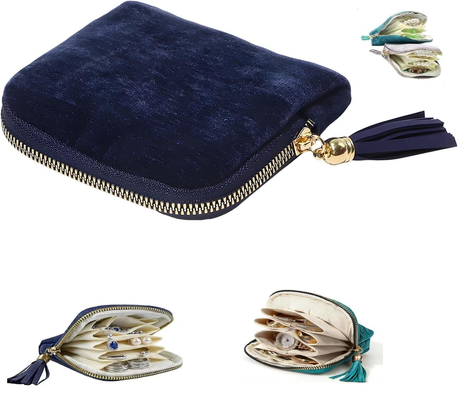 Travel Jewelry Case, Small High-End Large-Capacity Tassel Storage Bag Gifts f...