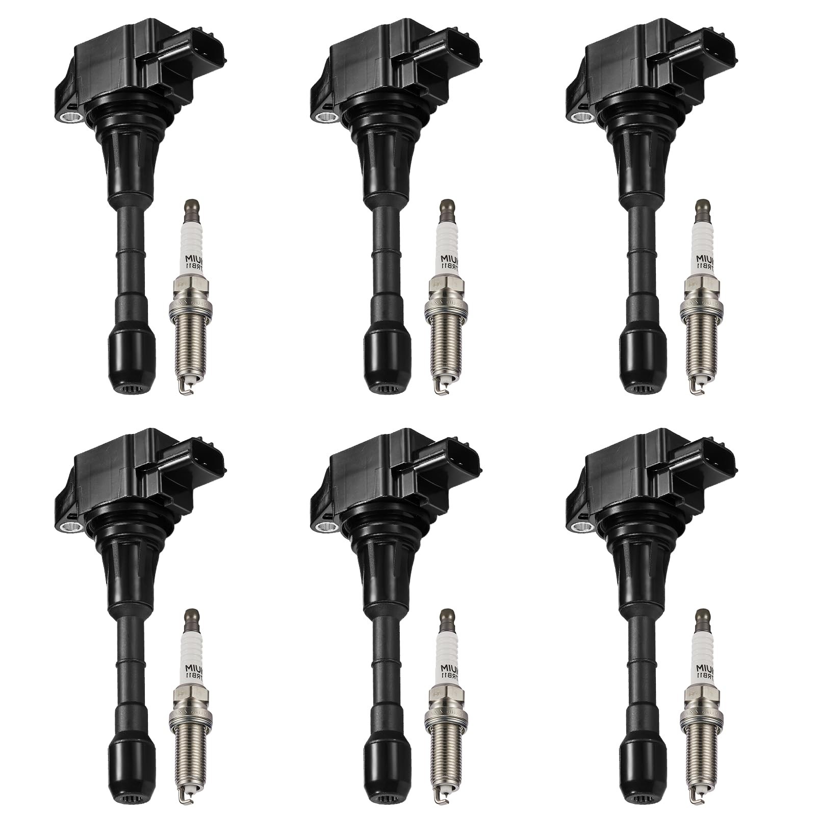 BDFHYK Ignition Coil Pack UF550 and Iridium Spark Plug 1406 Compatible with N...