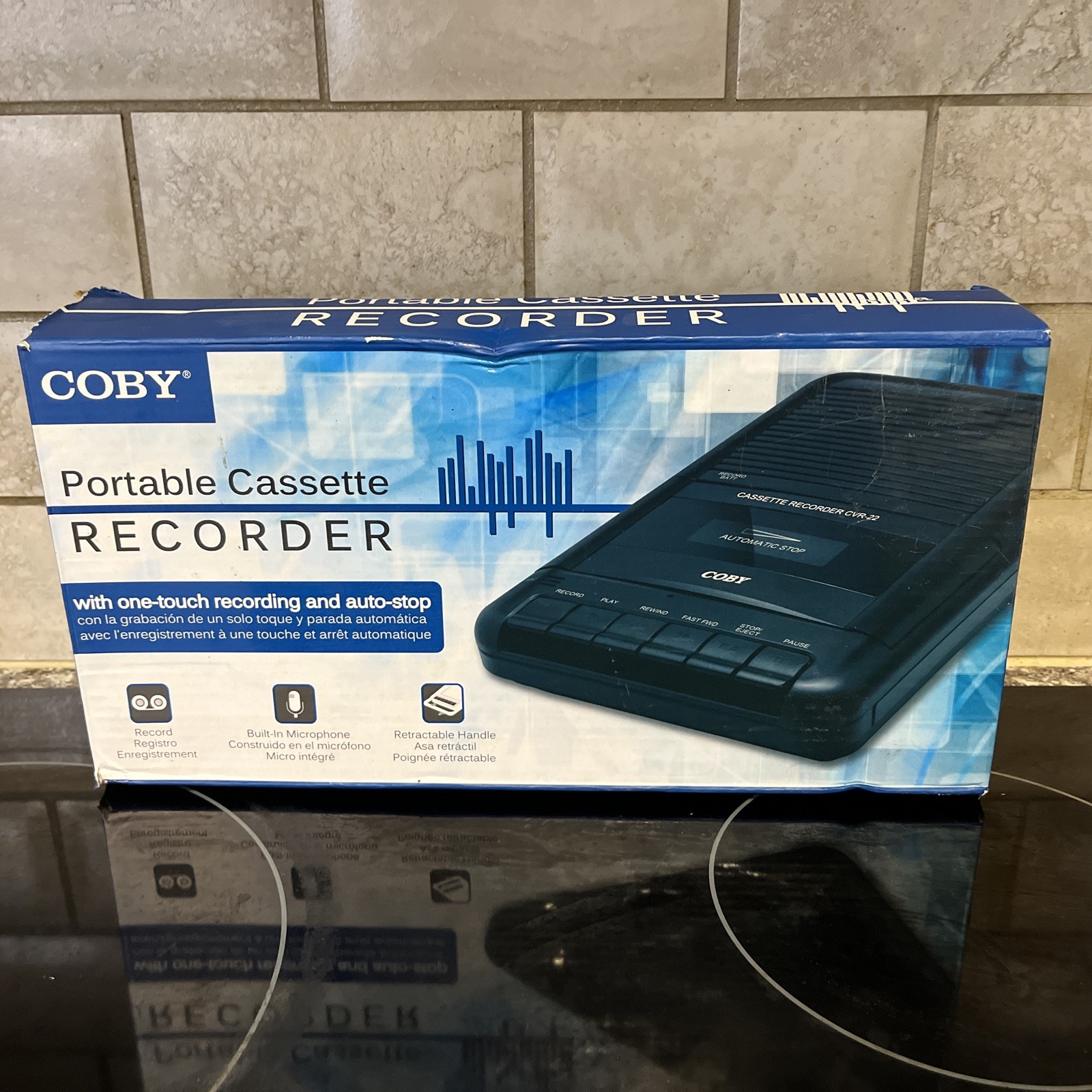 Coby Portable Cassette Recorder Black CVR 22 New In Open Box