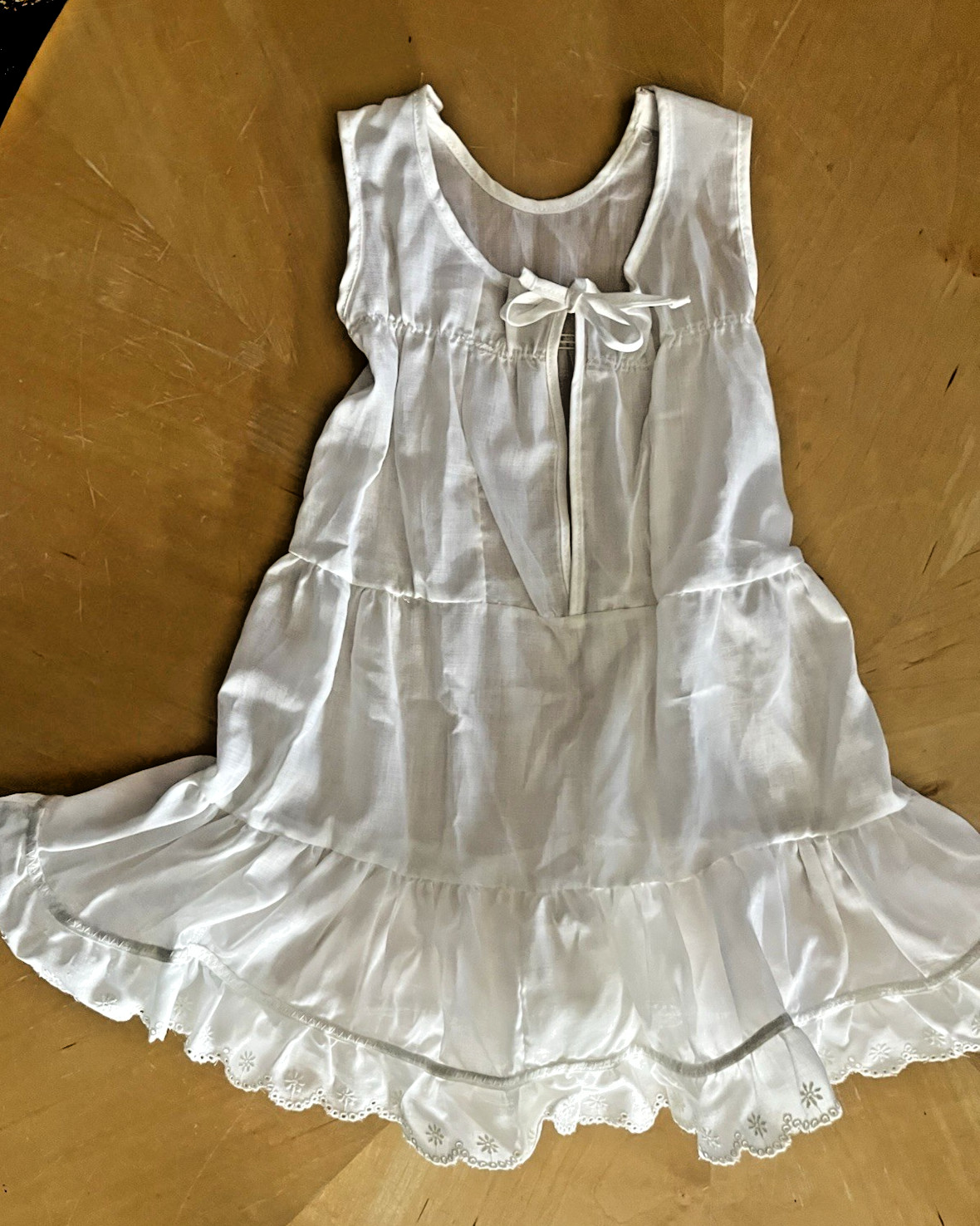 Vintage Baby Gown Petticoat/Slip, Baby Girl, Cotton, Ruffles