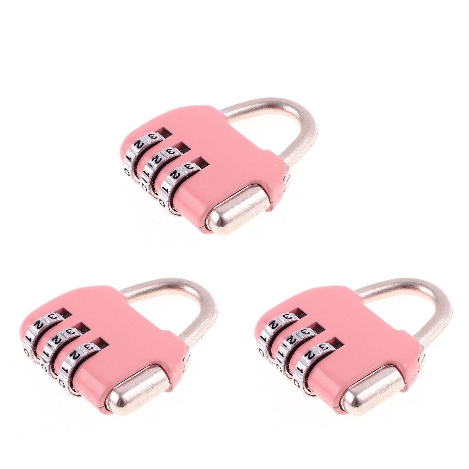 3X Luggage Box Resettable Combination Lock Padlock 3 Digit Number  A8D43763