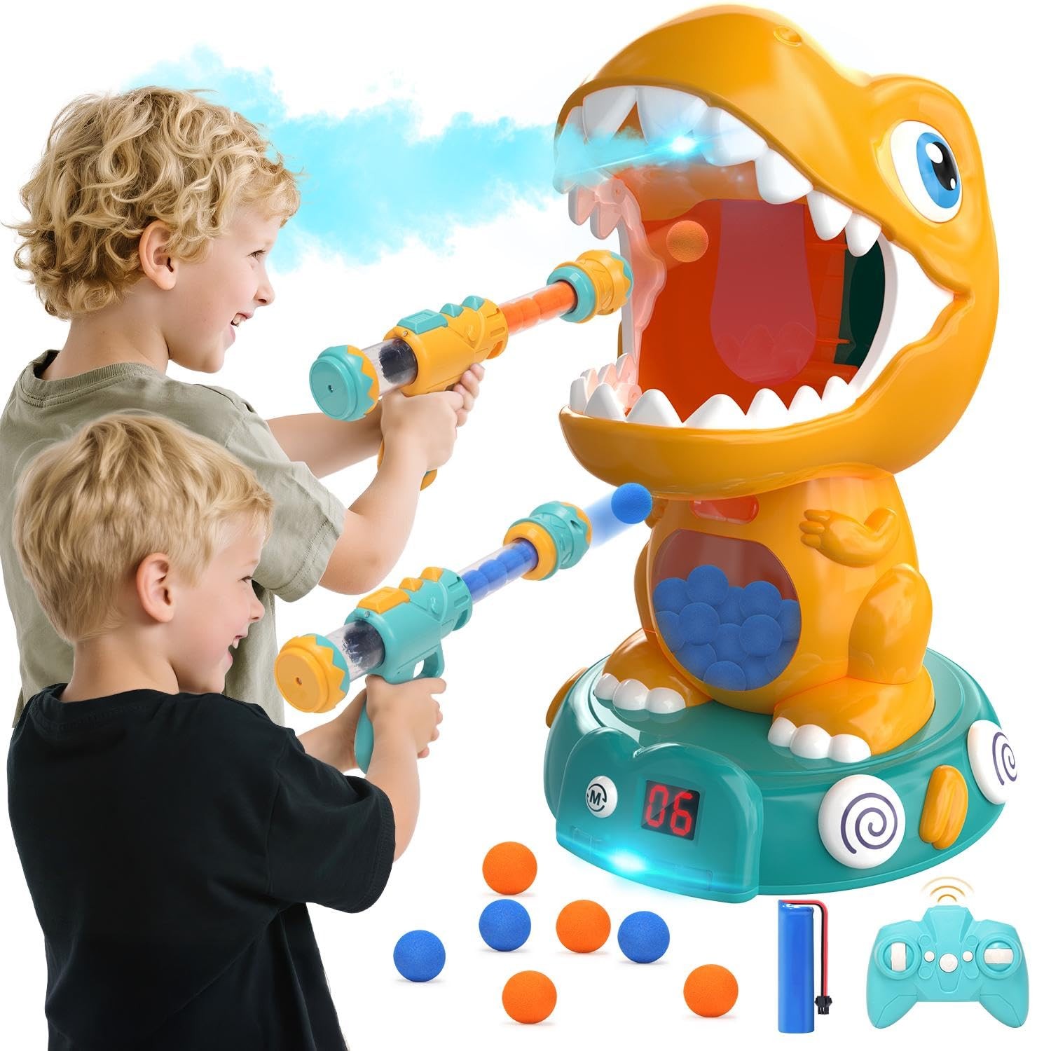Remote Control Dinosaur Shooting Toys for 3-5 5-7 8-12, Electronic Dino Shoot...