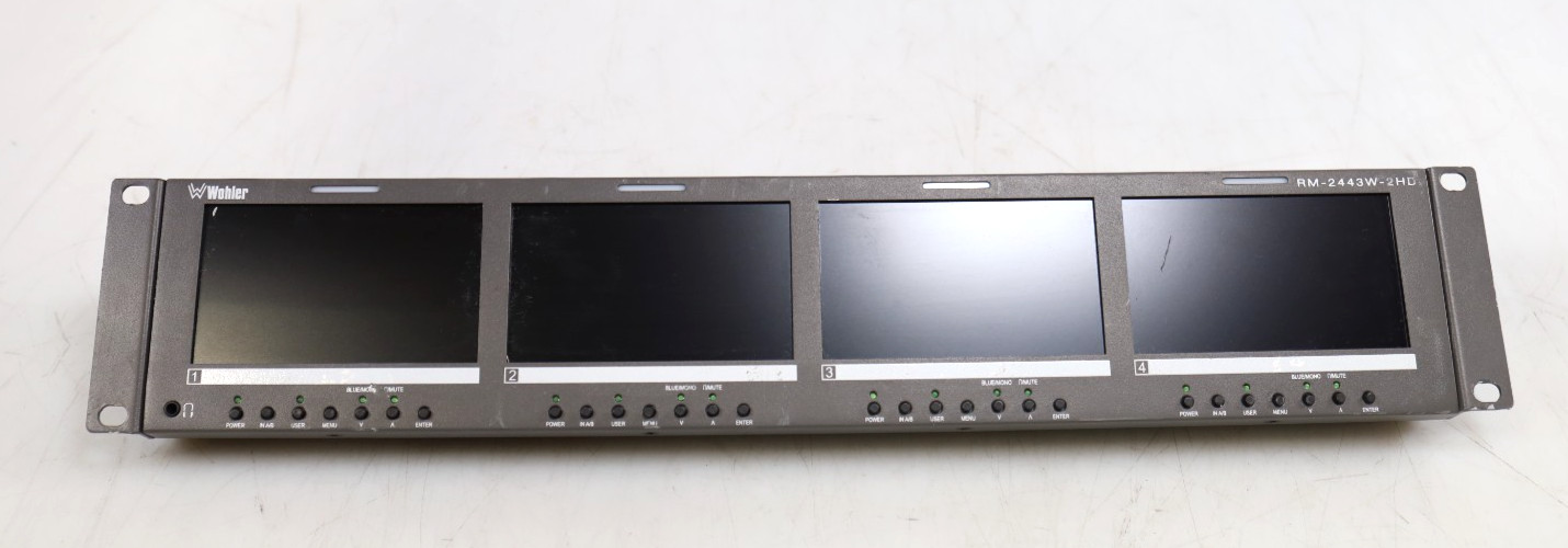 Wohler Panorama RM-2443W-2HD Rackmount Quad Display Studio Monitors