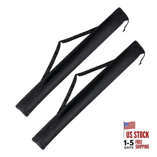 2PCS Billiard Cue Stick Carrying Case, Snooker Storage Bag, 35 Inch Black Pool 