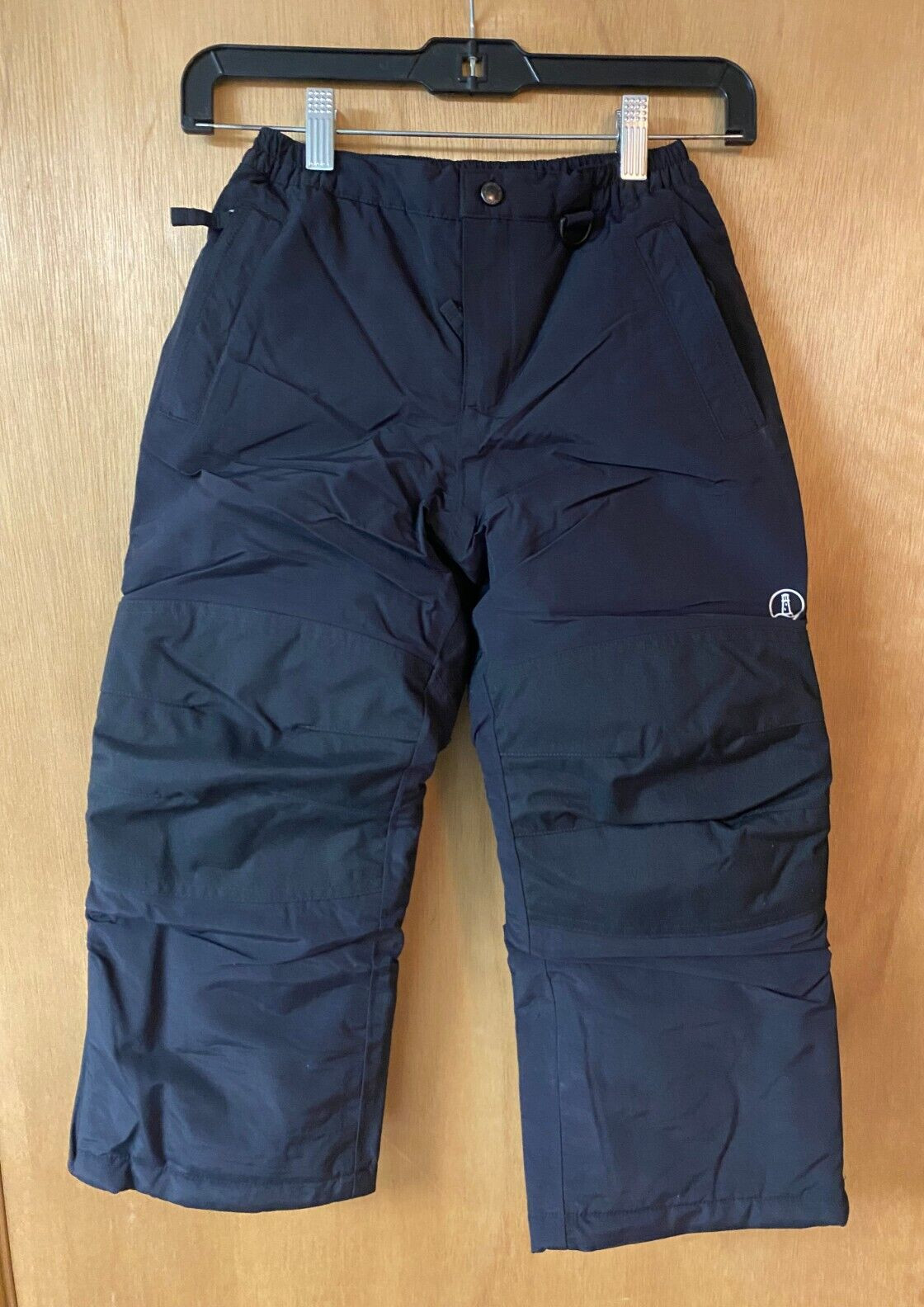 ✅ Lands End Squall Snow Pants Kid's Black Waterproof Insulated Iron Knee - 6