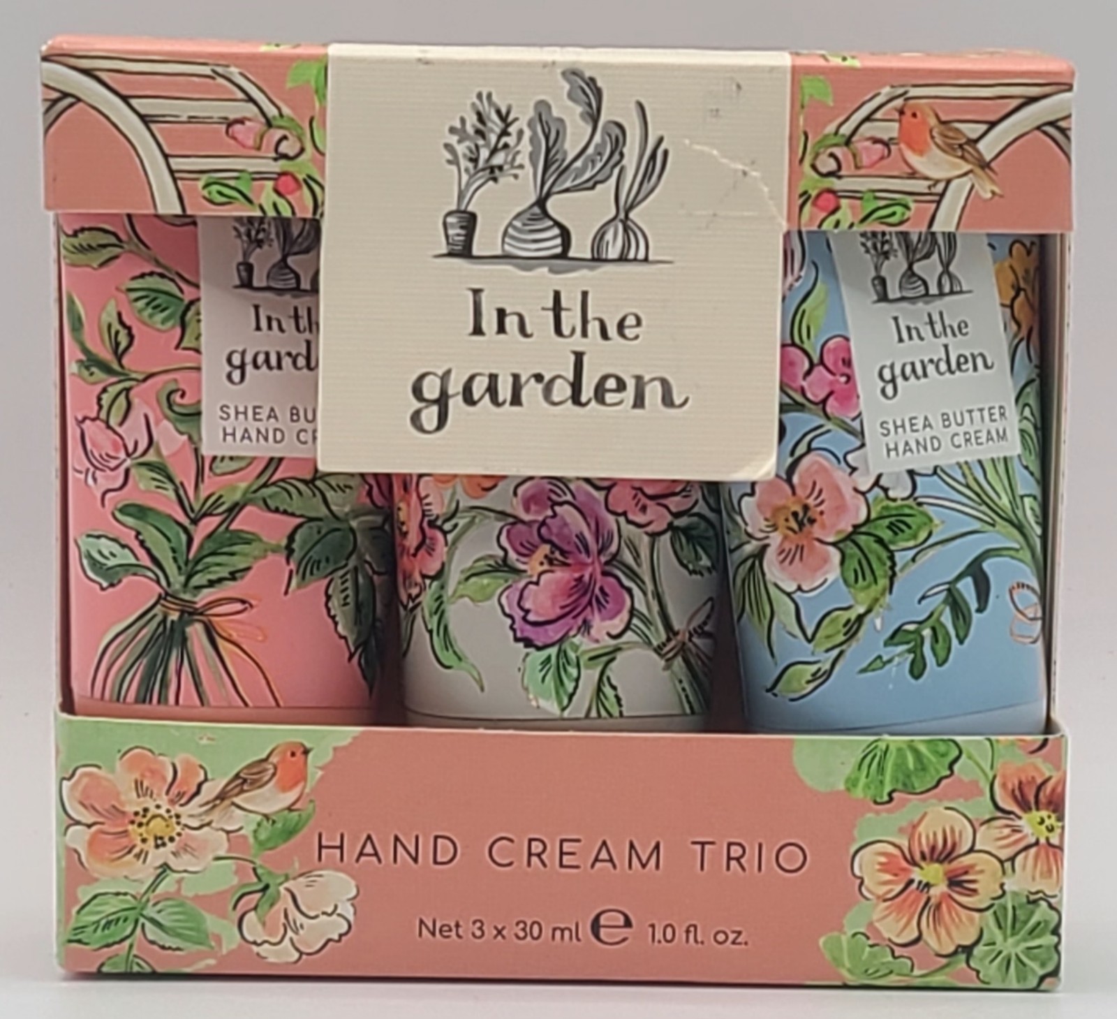 NIB Heathcote & Ivory In The Garden Shea Butter Hand Cream Trio Vegan Friendly
