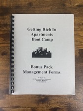 GETTING RICH IN APARTMENTS BOOTCAMP MANAGEMENT FORMS BOOK BY DAVID LINDAHL