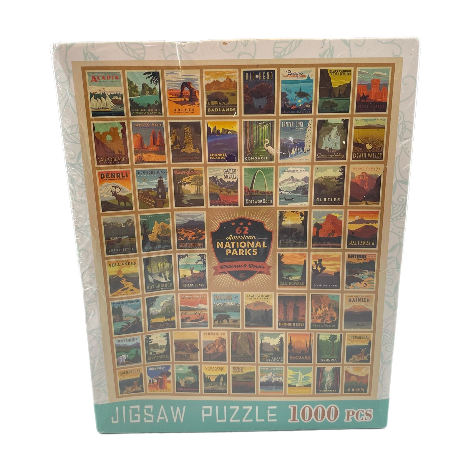 62 American National Parks 1000 Piece Jigsaw Puzzle Factory Sealed 70cmX50cm