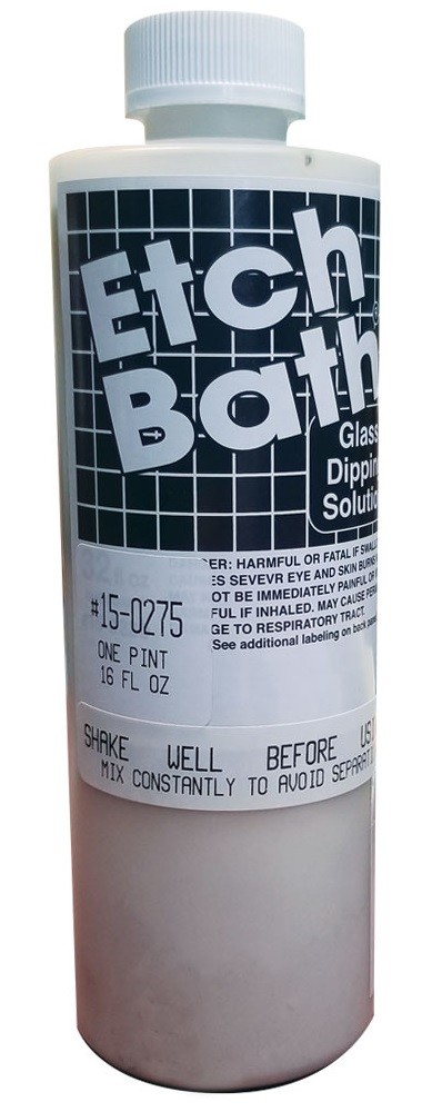Armour Etch Bath Glass Dipping Solution ~ 16 oz one pint