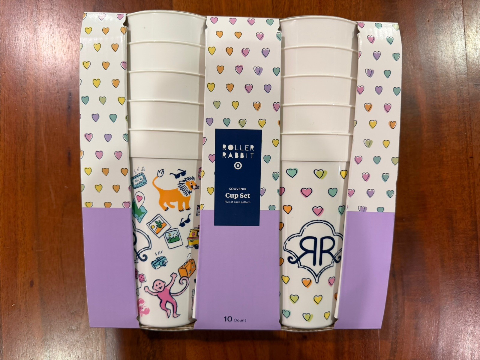 Roller Rabbit Multicolor Hearts Party Cup Set, 10 Count, Target