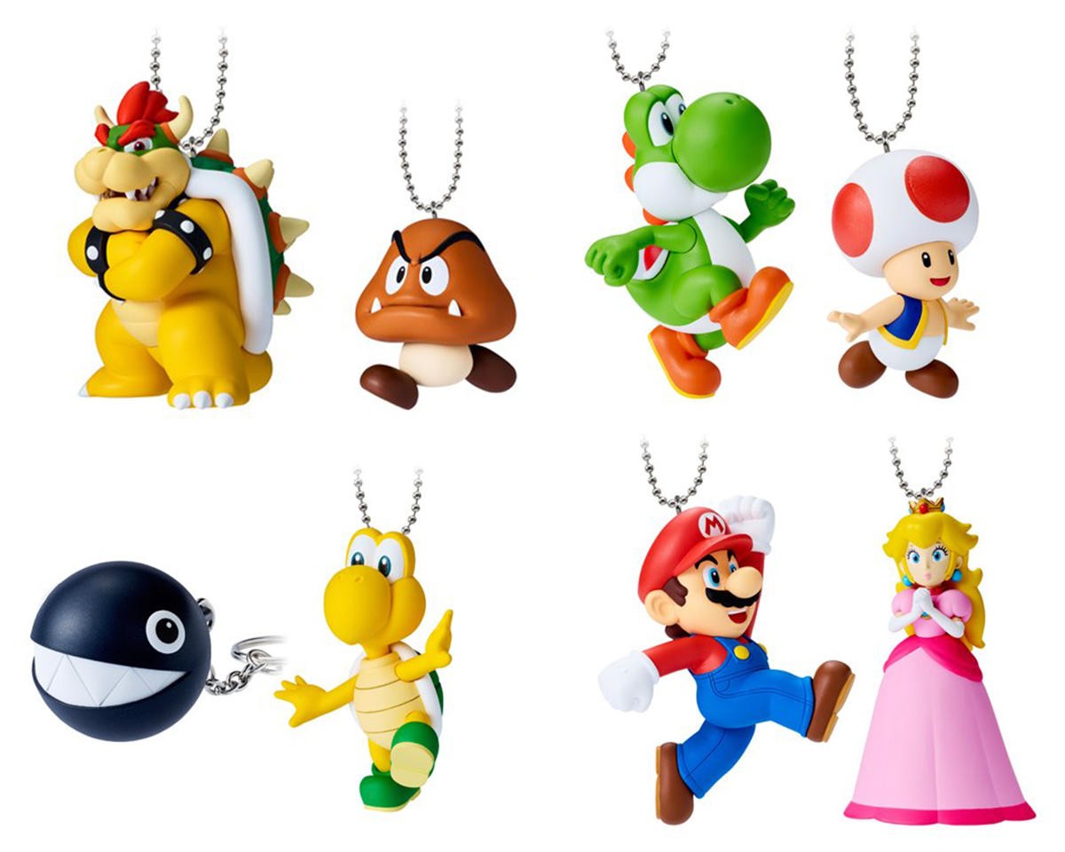 Bandai Shokugan Mascot Charm Collection "Super Mario Bros." Keychain Blind Box