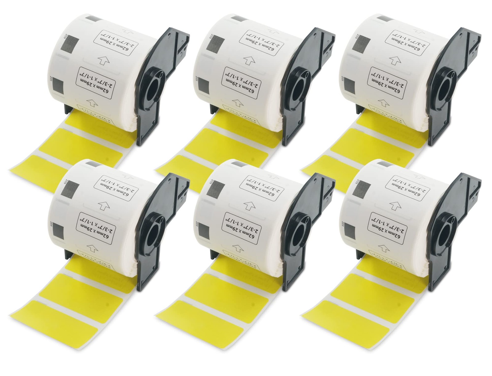 BETCKEY DK-1209 Small Address Barcode Labels for Brother QL Printers, 6 Rolls