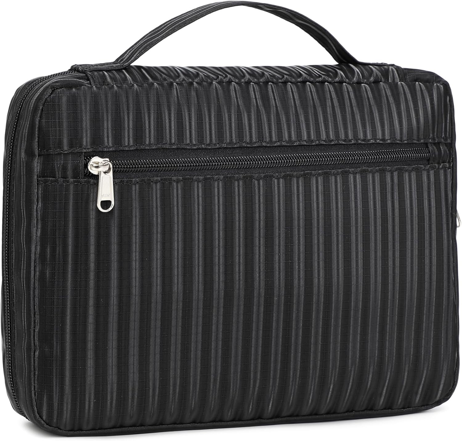 Bible Cover Case with Handle and Zippered Pocket Carrying Bag Black