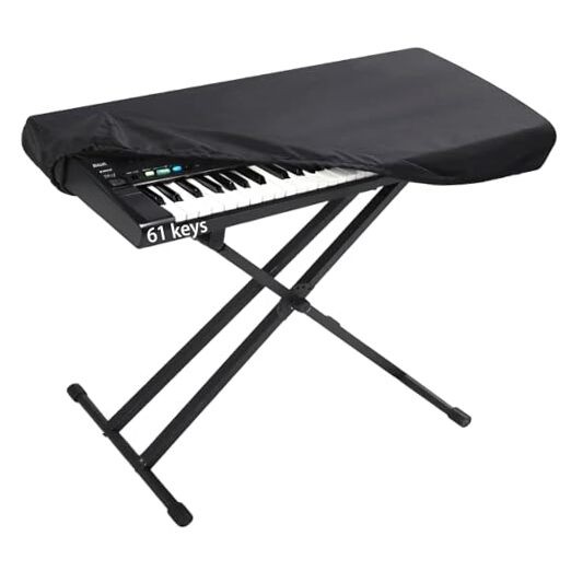 61 Keys Piano Keyboard Dust Cover, Music Dirt Proof Stretchy AJKPN0611
