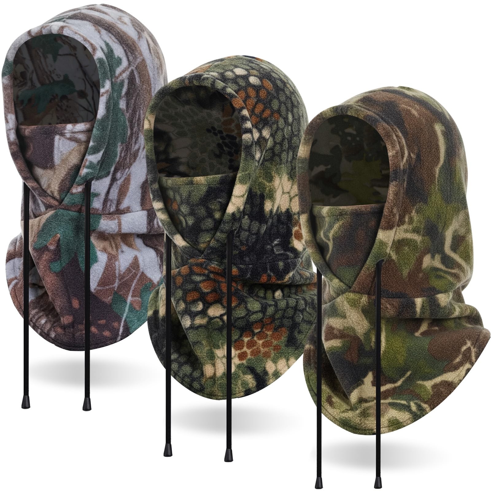 Balaclava Fleece Ski Hunting Mask Winter with Hat Neck Cover Windproof Face C...