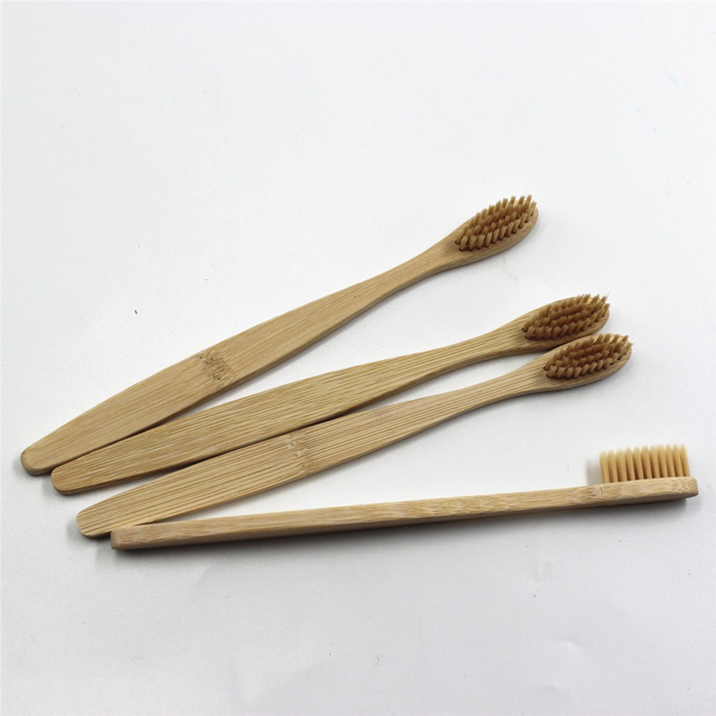 12 Pcs Toothbrush Bamboo Teeth Brush for Oral Cavity Clean Set