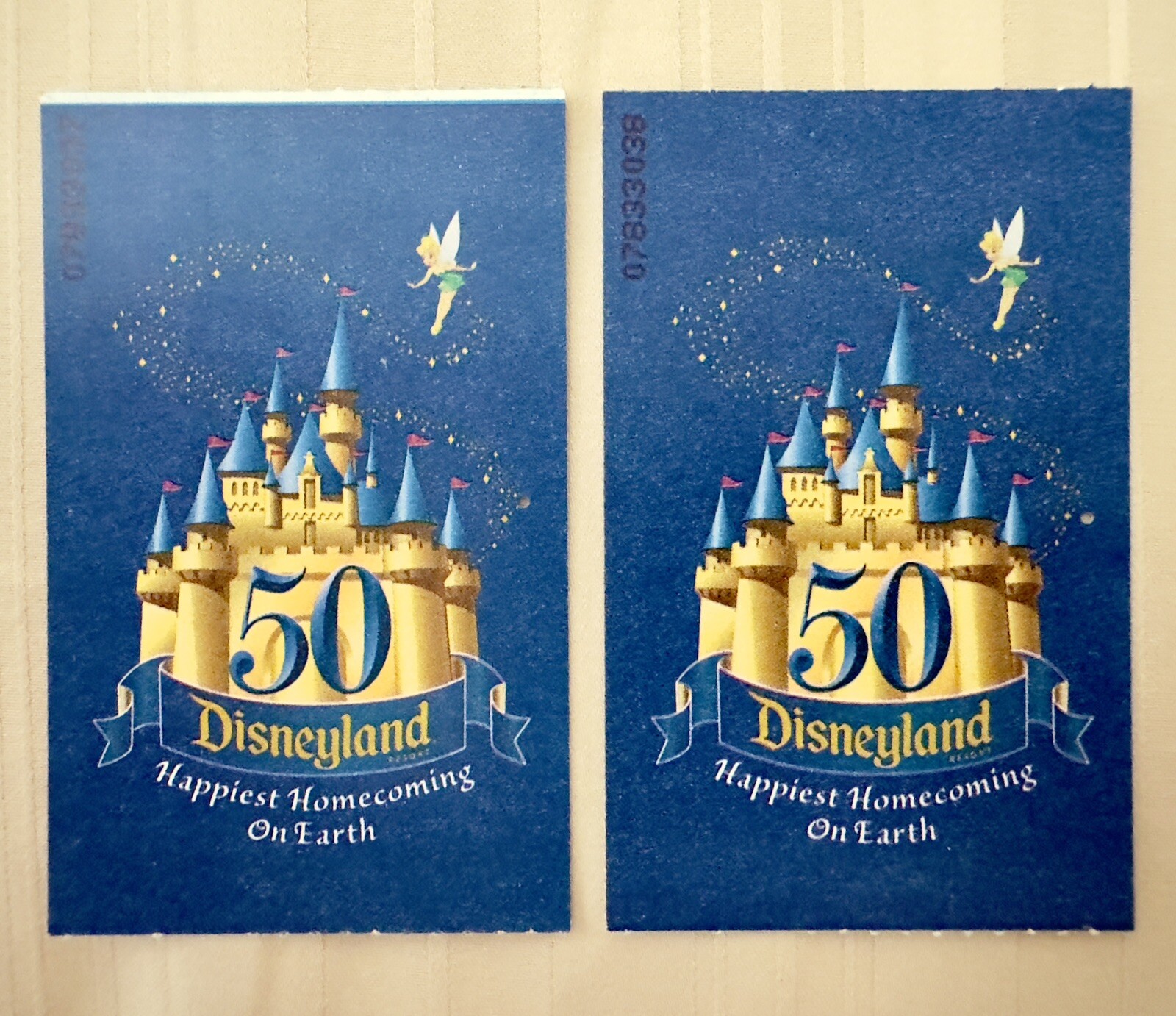 Disneyland 50th Anniversary ticket