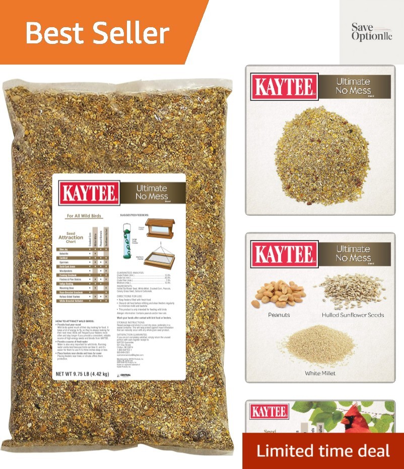 Wild Bird Ultimate No Mess Wild Bird Food Seed For Cardinals, Finches, Chicka...