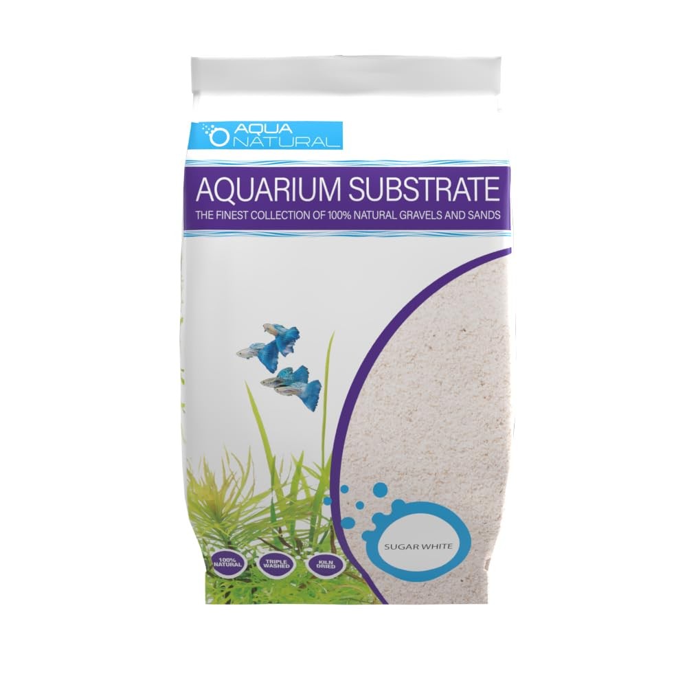 Natural White Sand Substrate 10lb for Aquascaping, Aquariums, and Terrariums