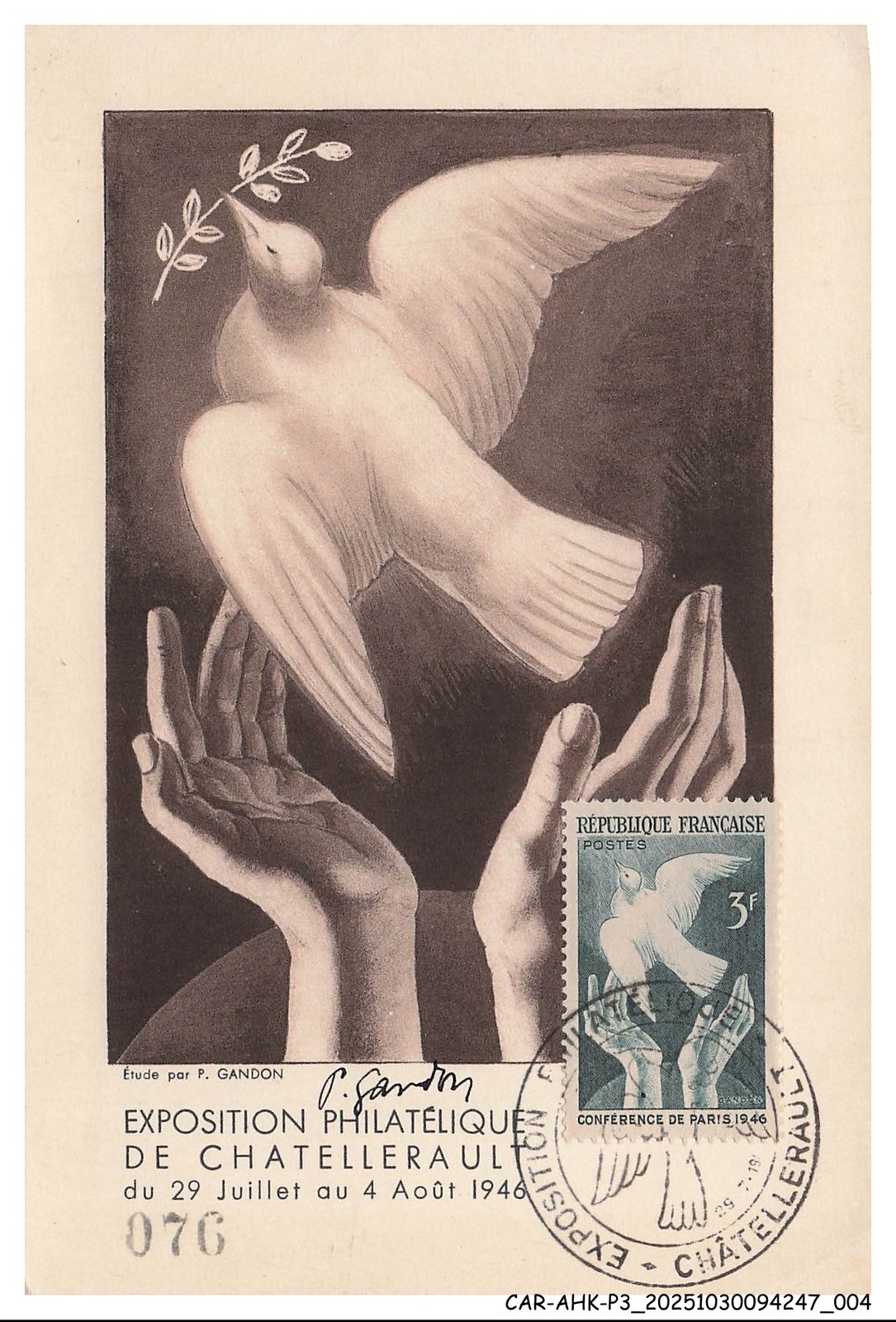 CAR-AHKP3-0184-CARTES-MAXIMUM - Philatelic Exhibition of Châteauroux -