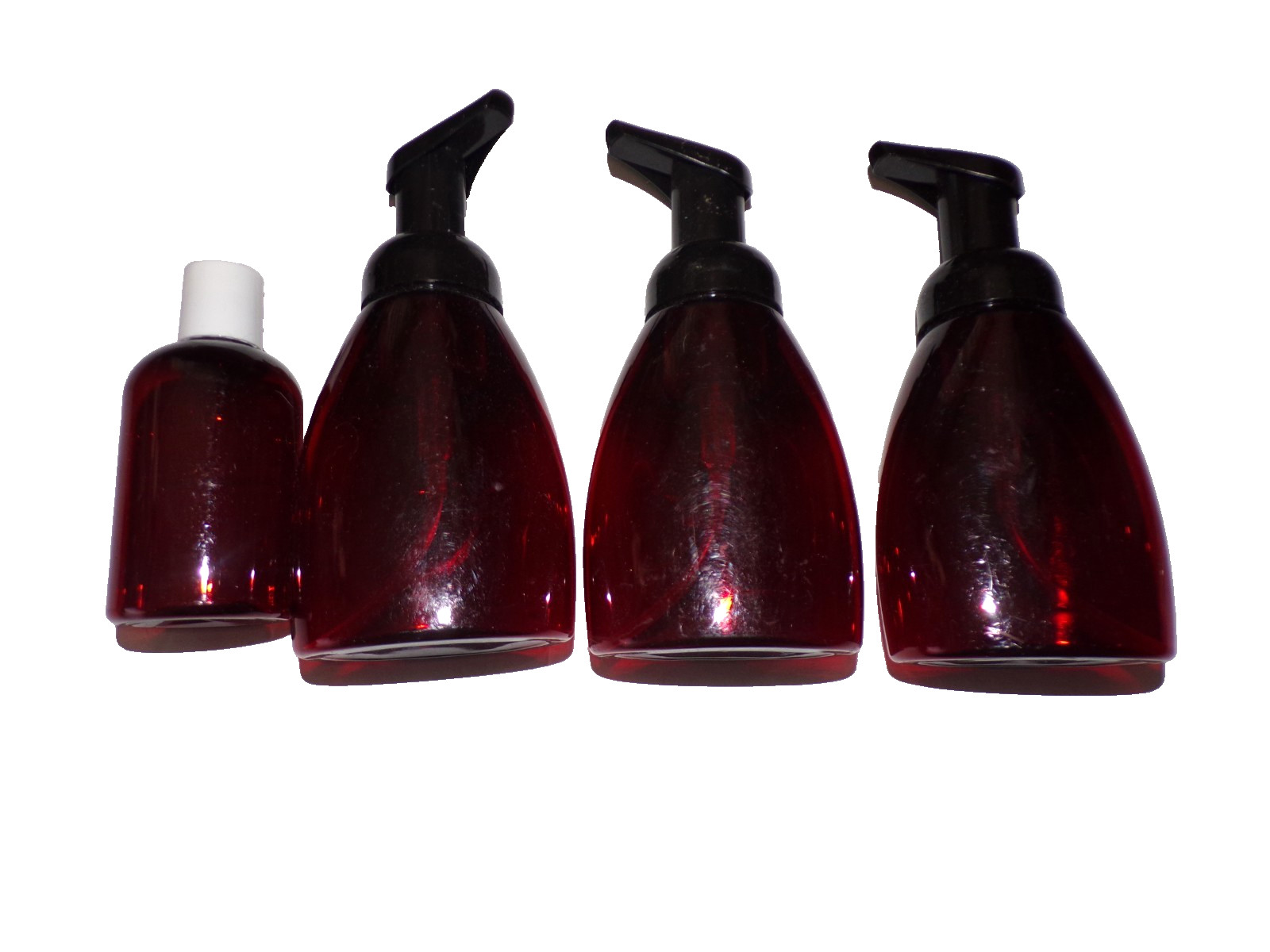 Amber PET 8 oz bronze brown Plastic Bottles- Pump Spray, 1 Dispense Cap 4oz. Tb2