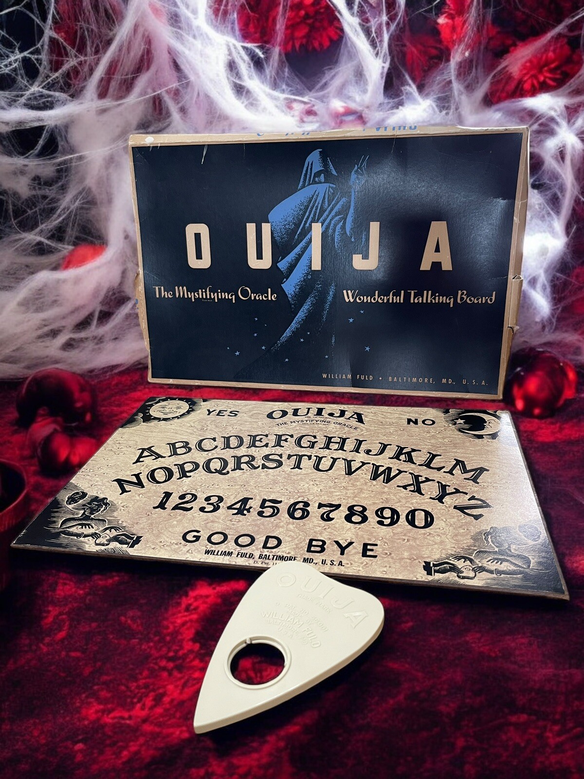 Vintage 1950’s Ouija Mystifying Oracle Board William Fuld, Baltimore MD