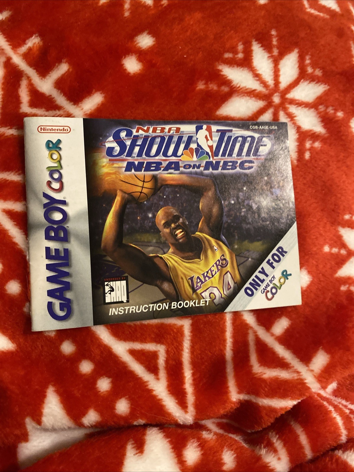 OEM Nintendo Game Boy Color GBC NBA Showtime NBA on NBC Manual ONLY