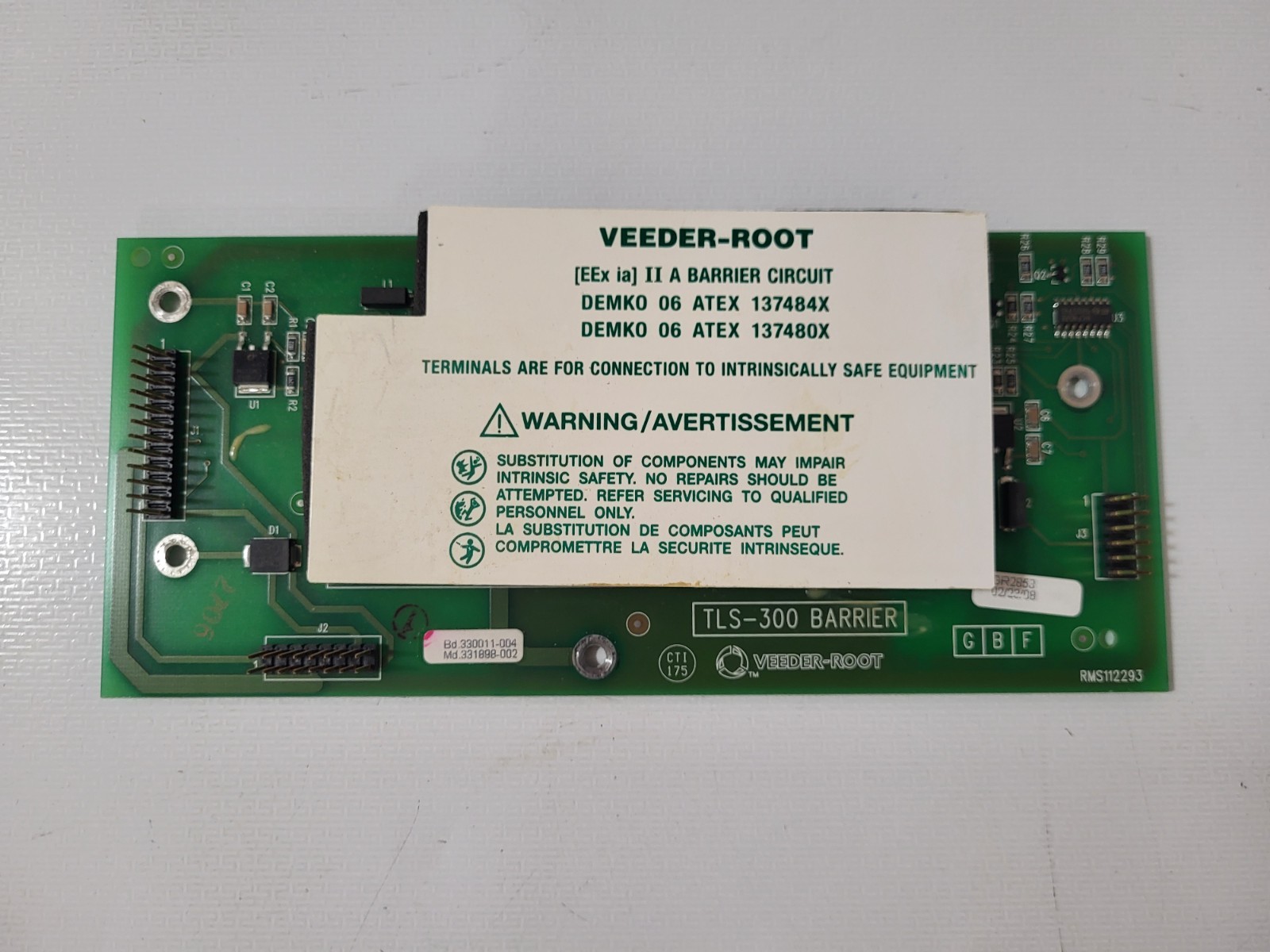 Veeder-Root/Gilbarco TLS-300 Barrier Board 330011-004 tested/working