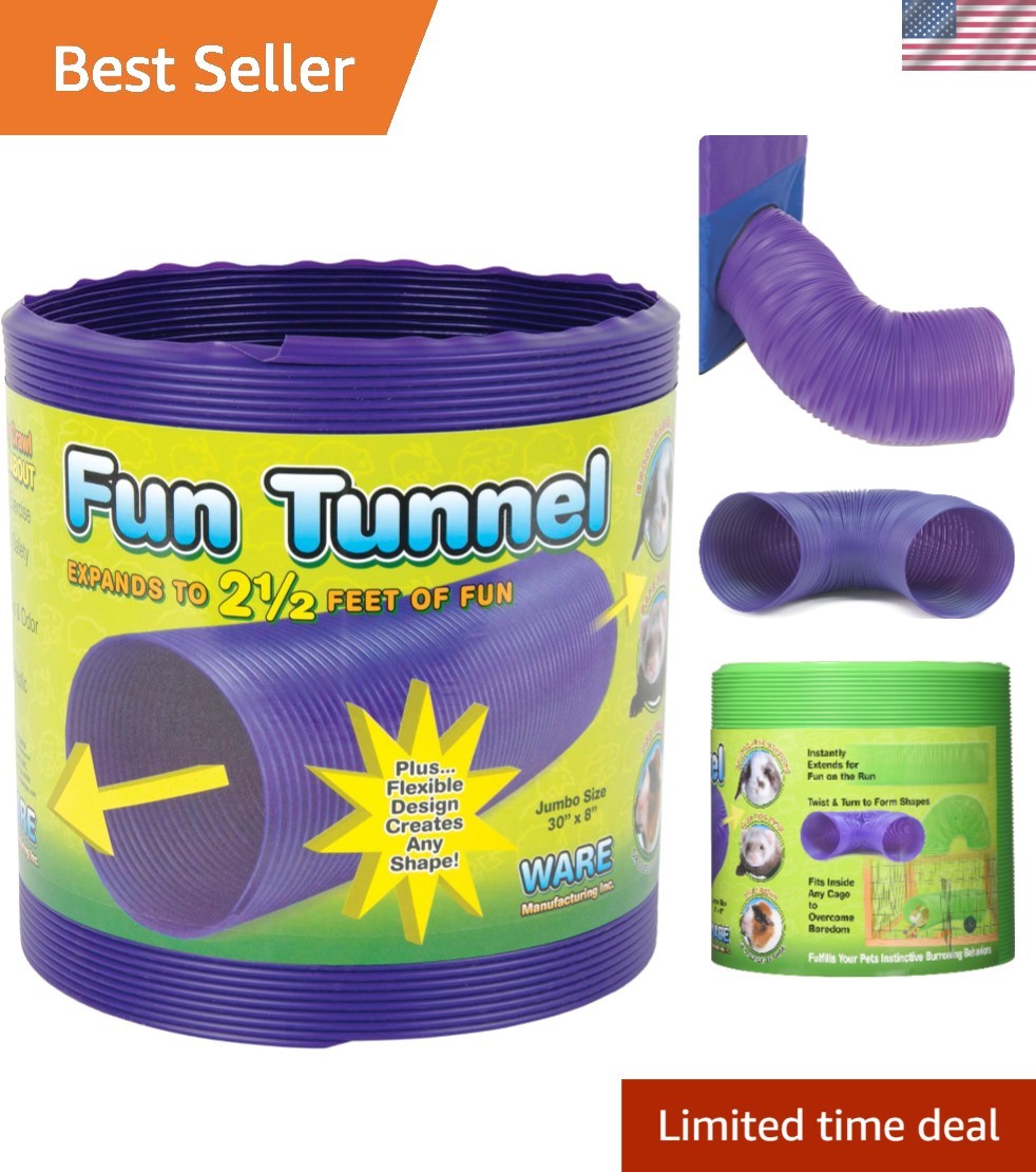 Fun Tunnels Play Tube for Small Pets, 30 X 8 Inches - Large