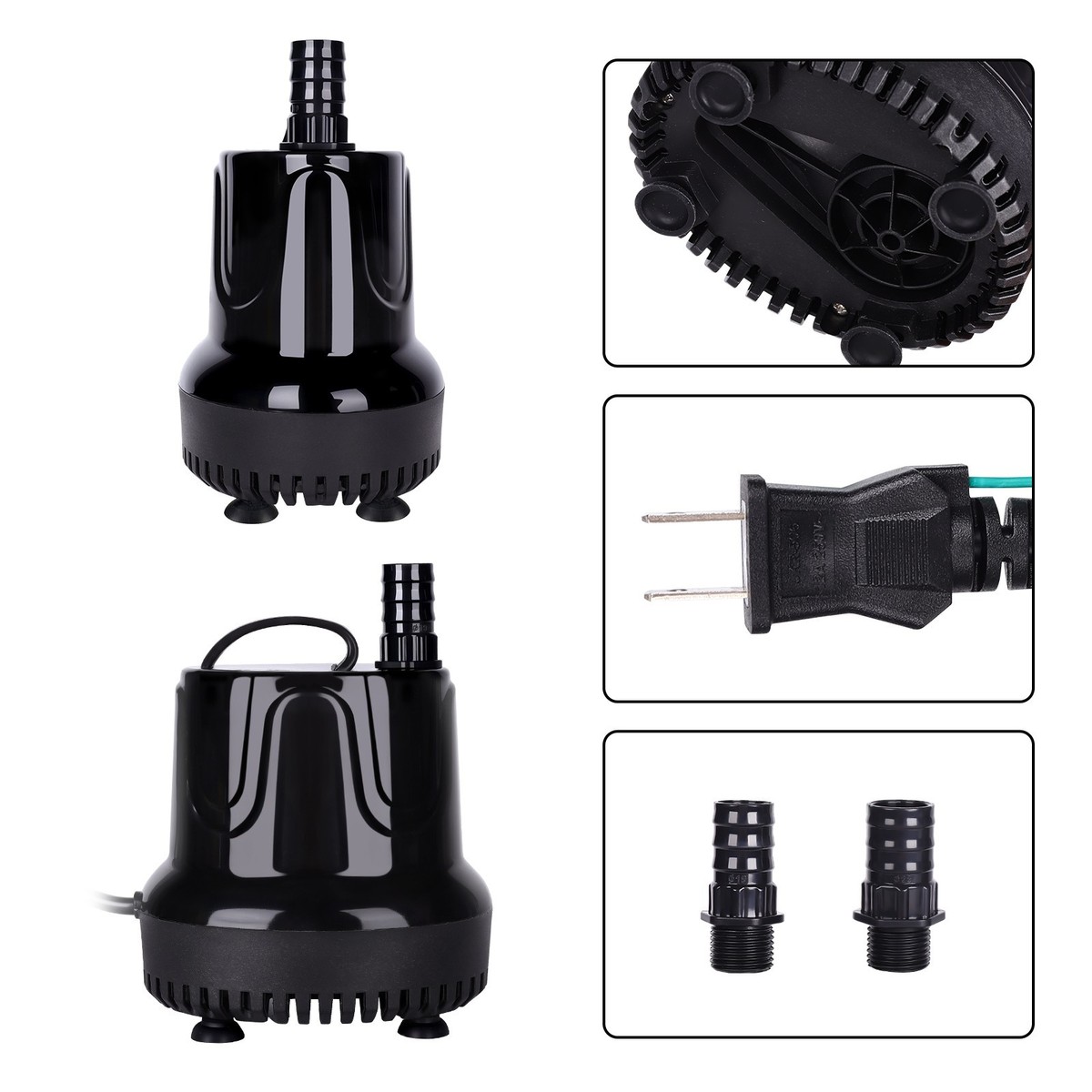 hygger 18W-90W Submersible Aquarium Water Pump Bottom Intake 215/400/660GPH